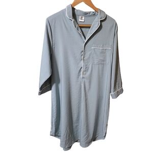 MOFIZ NIGHTSHIRT  Unisex Mint Green /With White Piping  Large